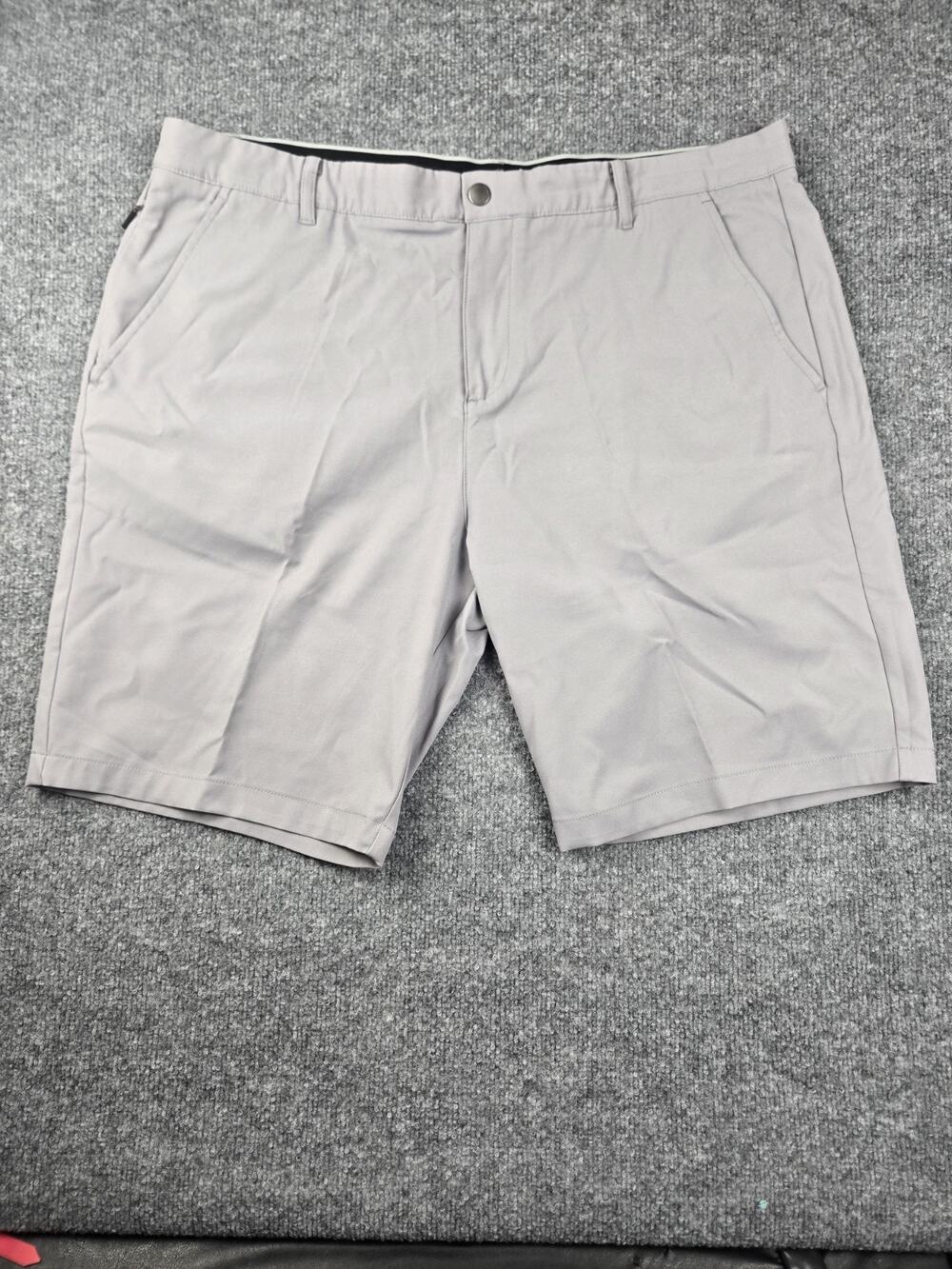Kirkland Signature Shorts Mens 40 Gray Stretch Golf Chino Casual #618‎